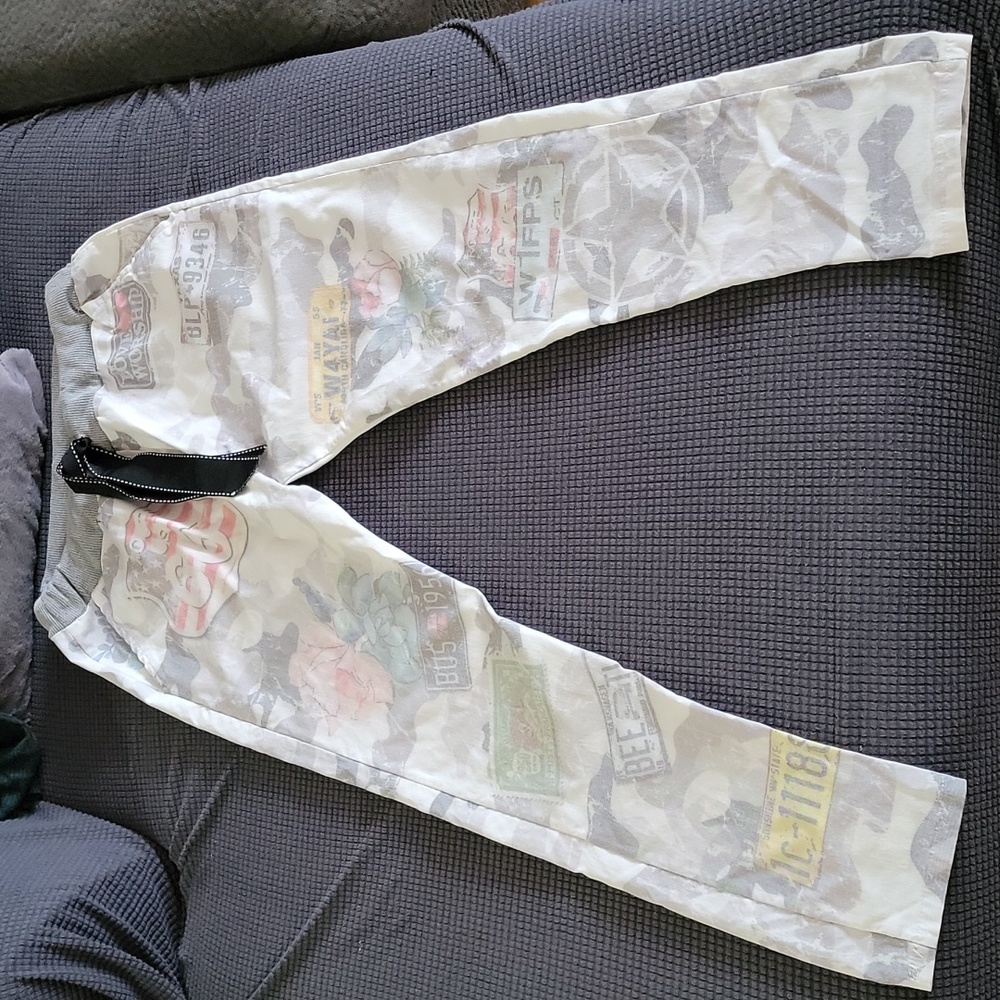 Stylish Modern Grey Camouflage Sweatpants sz TU (one size)